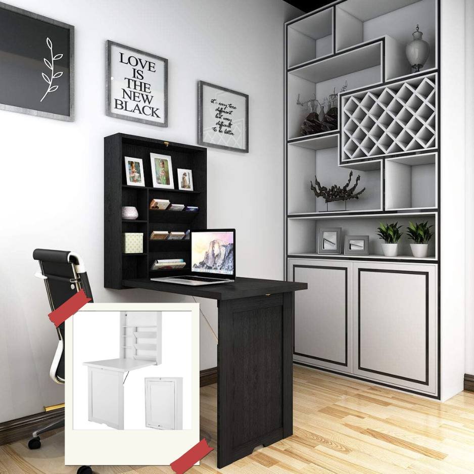 bureau mural rabattable