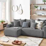 canape d'angle reversible convertible coffre ENVY velours cotelé Bobochic