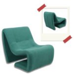 fauteuil designer pas cher vert