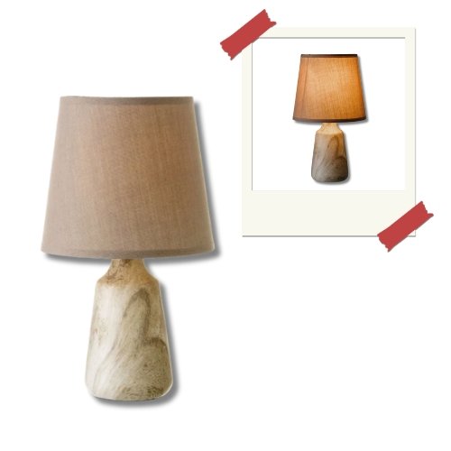 lampe de chevet en céramique marbré