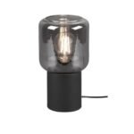 lampe de chevet en verre noir Nico