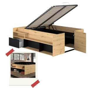 lit coffre avec grand espace de rangement