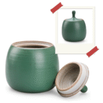 Bocal en céramique hermetique vert