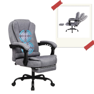 Chaise ergonomique massage et repose pied