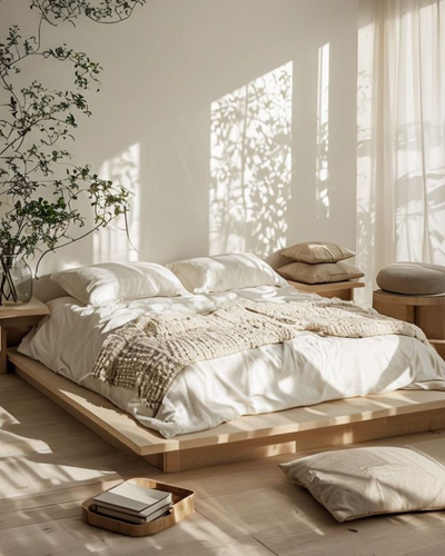chambre couleurs naturelles lumineuse