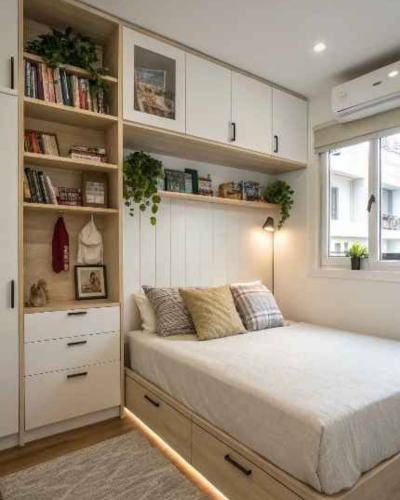 Chambre d'ado avec rangements