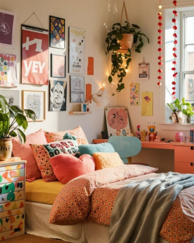 chambre d'ado colorée