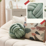 coussin boule vers sauge