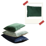 housse coussin vert émeraude velour
