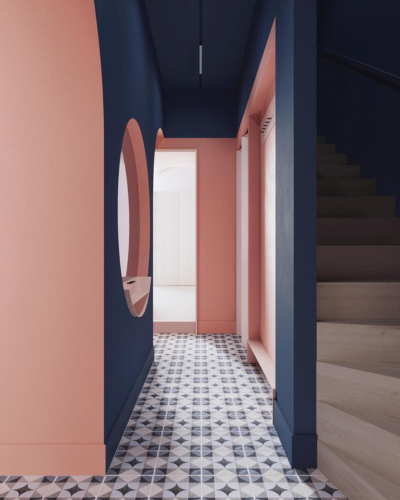 décoration peinture couloir étroit Plum