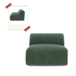 fauteuil en velours vert émeraude