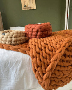plaid en grosse maille etsy