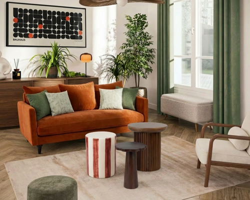 aménagement petit salon pour gagner de la place - bout de canape